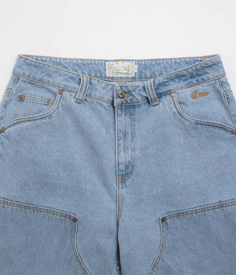 Dime Carpenter Denim Shorts in Blue Washed