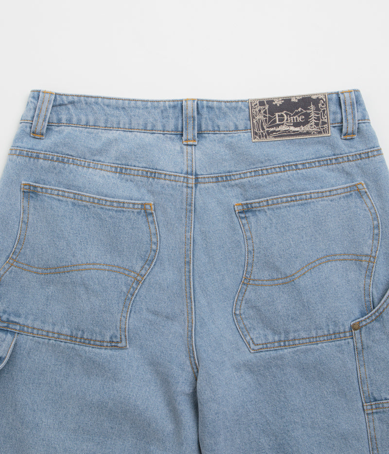 Dime Carpenter Denim Shorts in Blue Washed