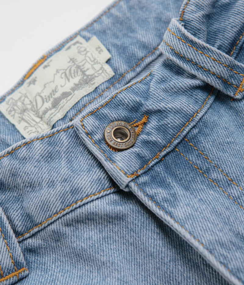 Dime Carpenter Denim Shorts in Blue Washed