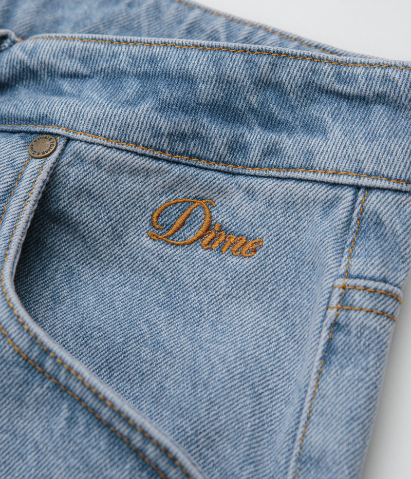 Dime Carpenter Denim Shorts in Blue Washed