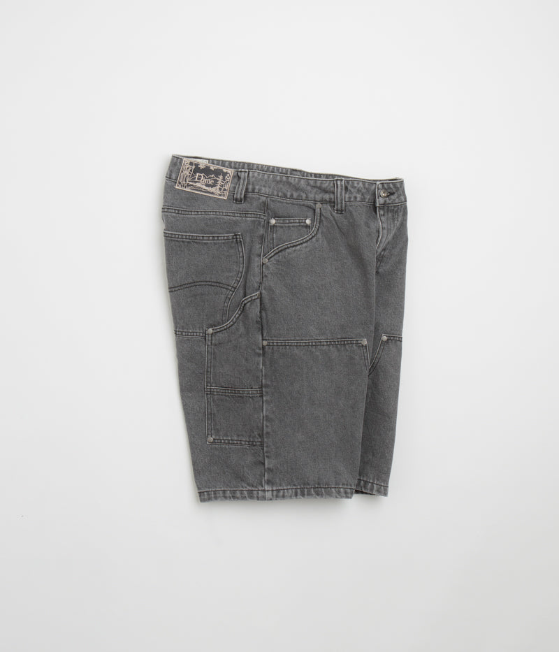 Dime Carpenter Denim Shorts in Faded Black
