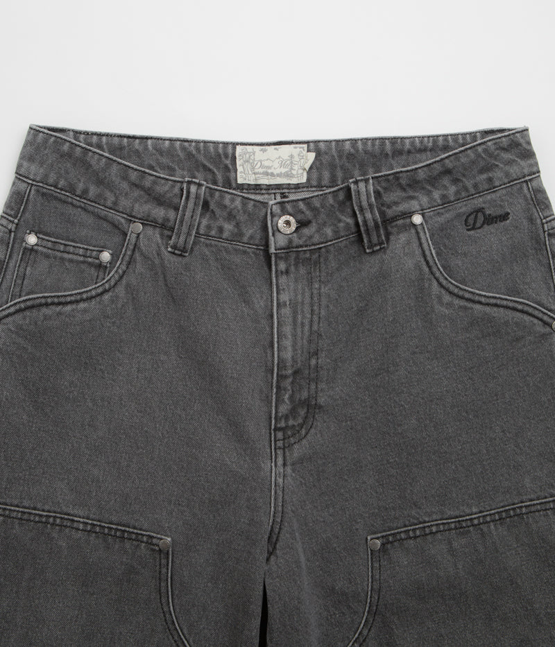 Dime Carpenter Denim Shorts in Faded Black