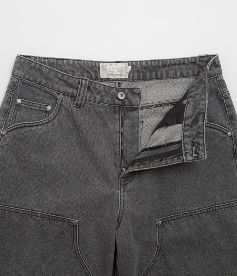 Dime Carpenter Denim Shorts in Faded Black