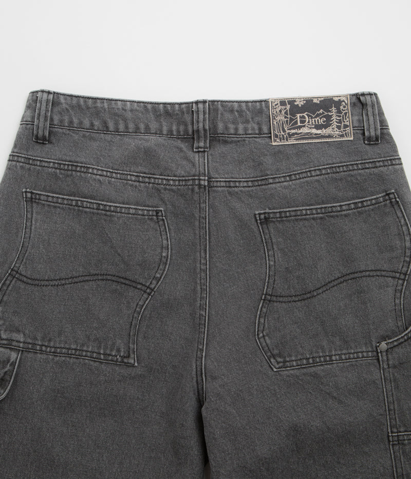 Dime Carpenter Denim Shorts in Faded Black
