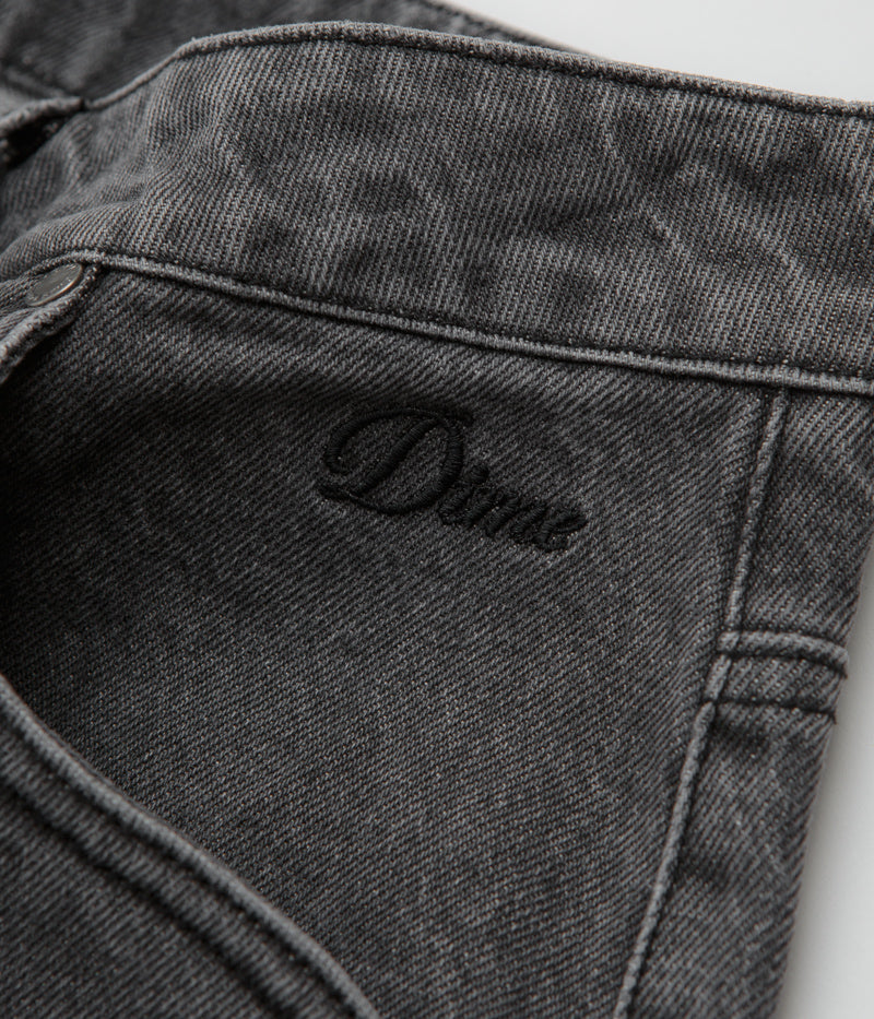 Dime Carpenter Denim Shorts in Faded Black