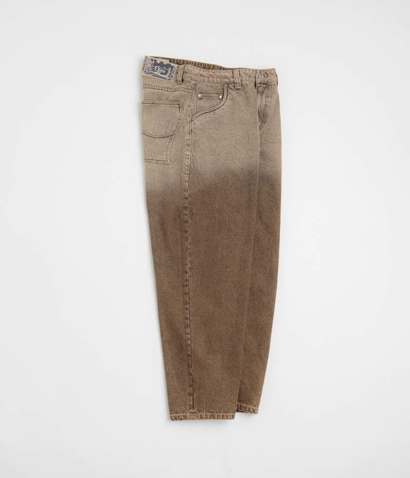 Dime Classic Baggy Jeans in Dipped Sandblasted Brown