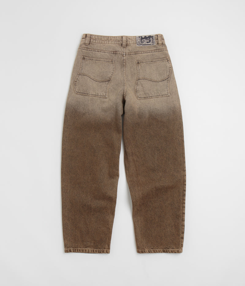 Dime Classic Baggy Jeans in Dipped Sandblasted Brown