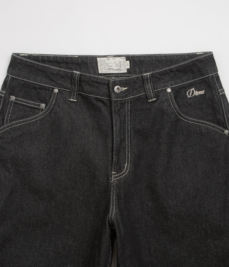 Dime Classic Denim Shorts in Black Washed