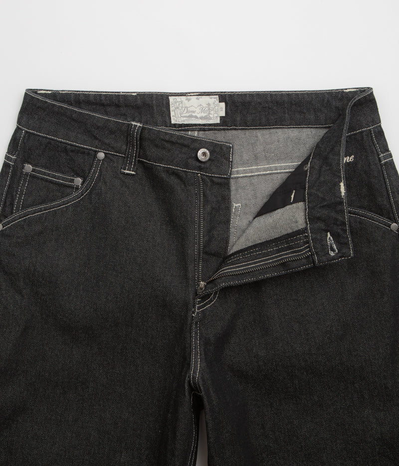 Dime Classic Denim Shorts in Black Washed