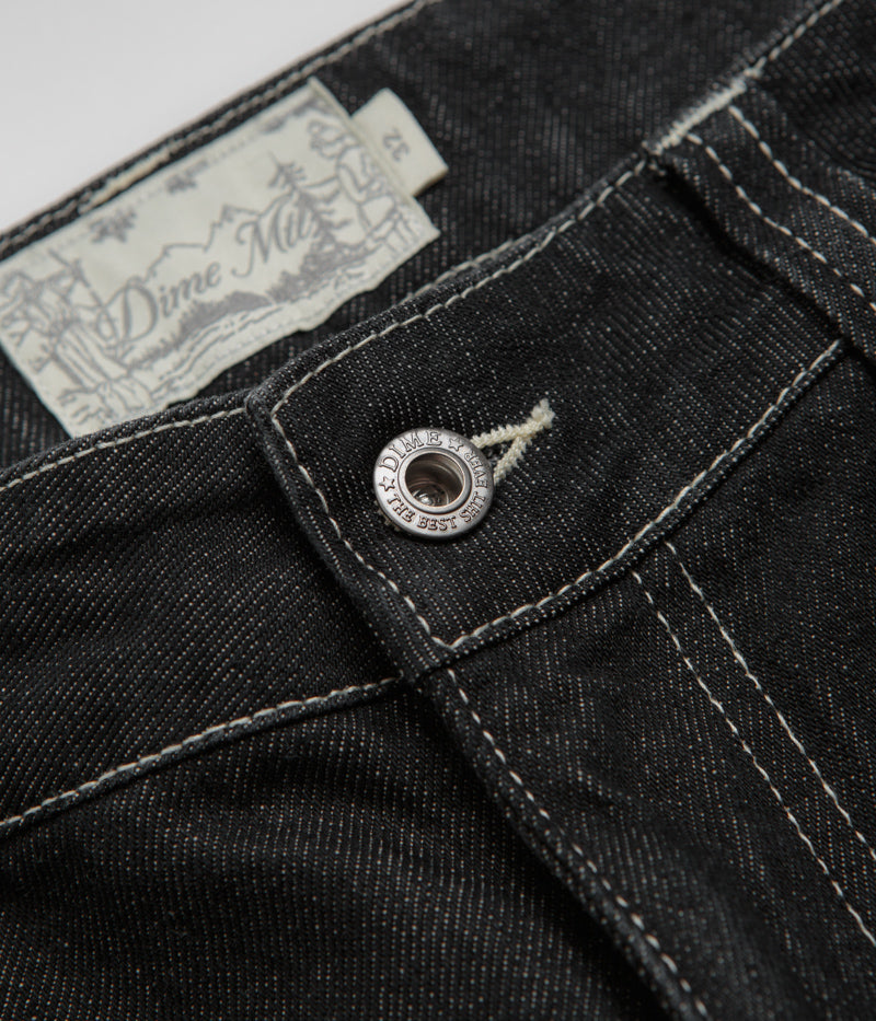 Dime Classic Denim Shorts in Black Washed