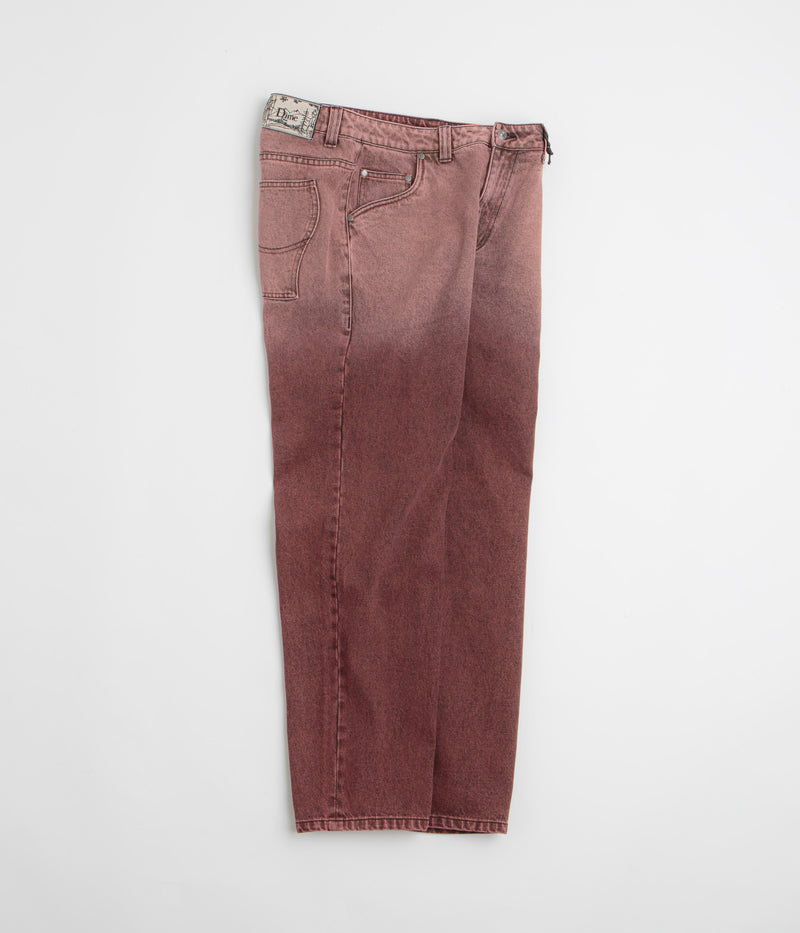 Dime Classic Relaxed Jeans in Dipped Sandblasted Burgundy