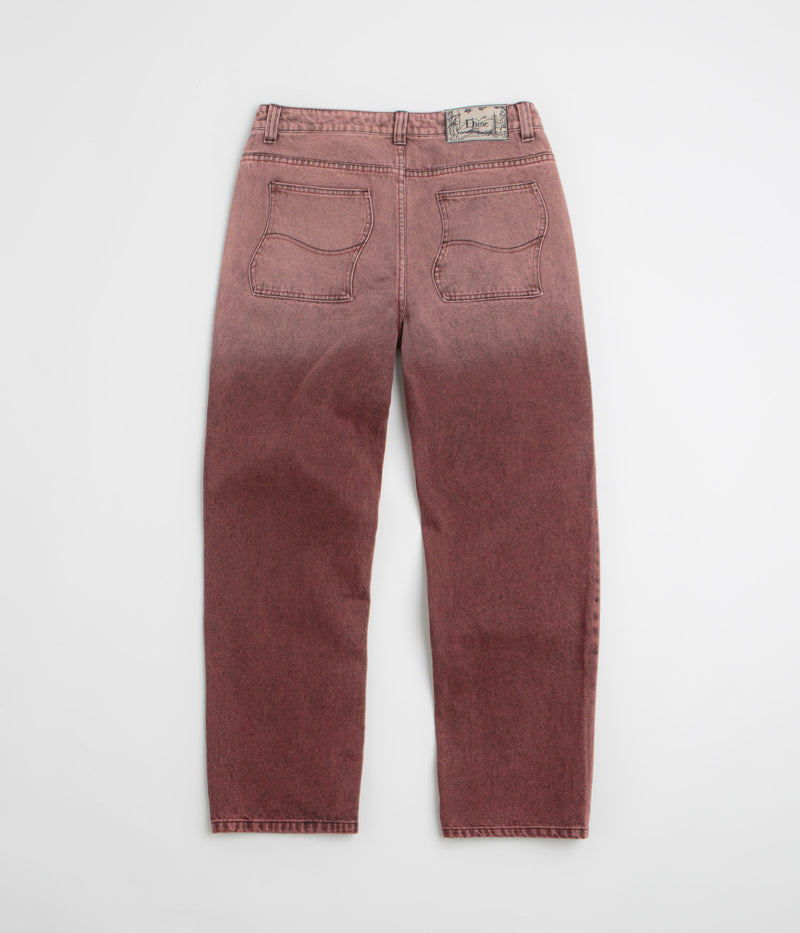 Dime Classic Relaxed Jeans in Dipped Sandblasted Burgundy