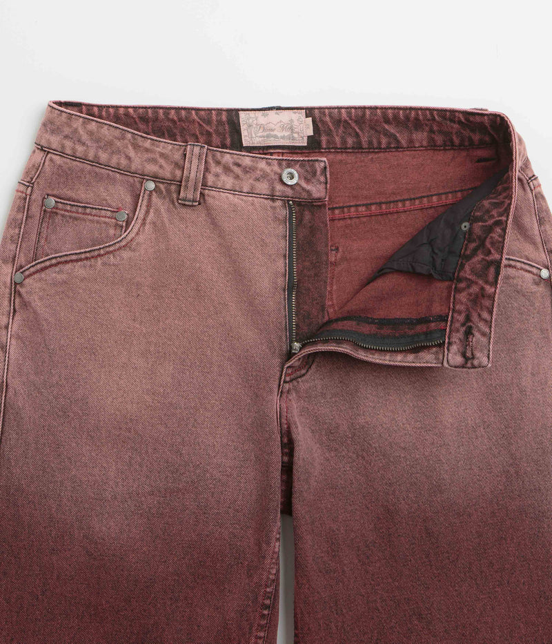 Dime Classic Relaxed Jeans in Dipped Sandblasted Burgundy