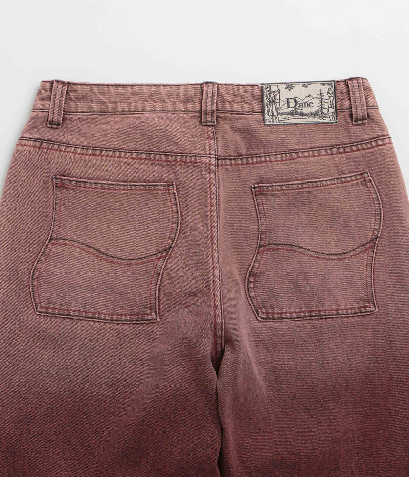 Dime Classic Relaxed Jeans in Dipped Sandblasted Burgundy