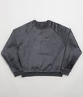 Dime Cursive Velvet Crewneck Sweatshirt in Smoke