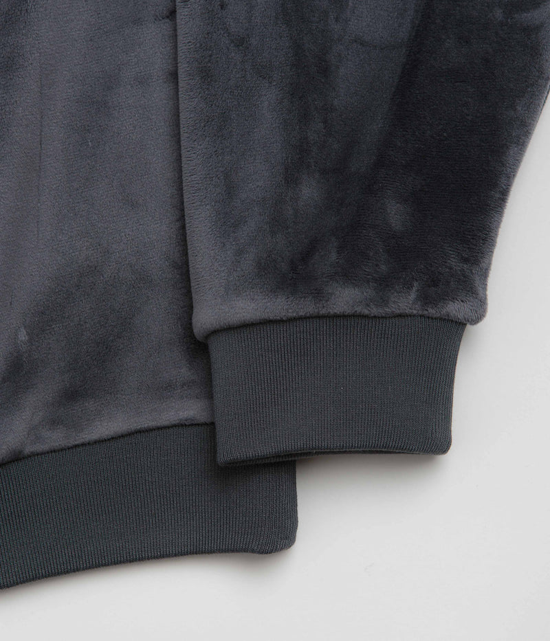 Dime Cursive Velvet Crewneck Sweatshirt in Smoke