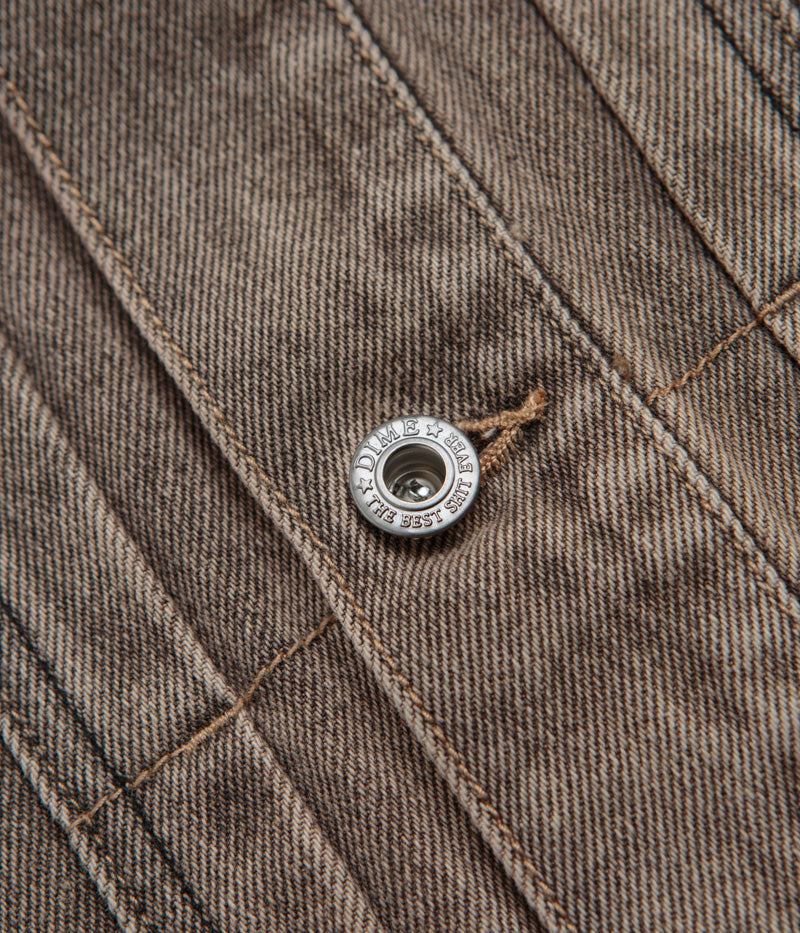 Dime Denim Jacket in Dipped Sandblasted Brown