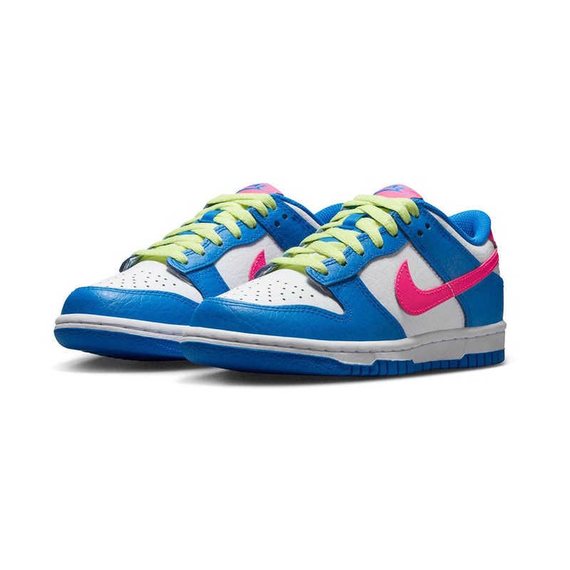 Dunk Low 'Blue White Light Lemon Twist Hyper Pink' Big Kids' Shoes
