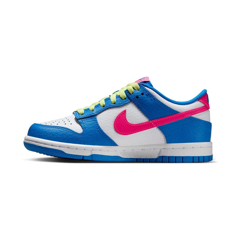 Dunk Low 'Blue White Light Lemon Twist Hyper Pink' Big Kids' Shoes