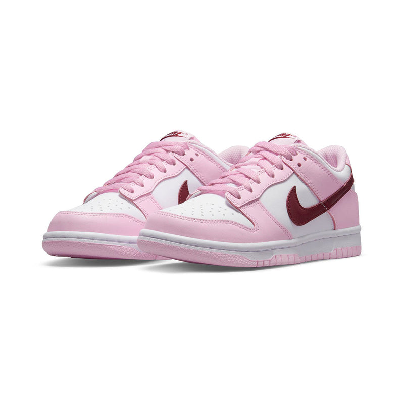 Dunk Low 'Pink Foam Red White' Big Kids' Shoes