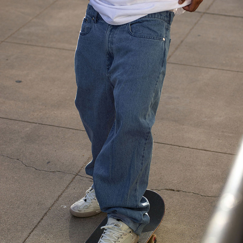eS Baggy Denim Jeans - Light Blue
