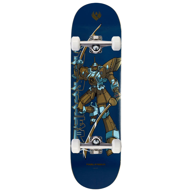 Flight Steve Caballero Gundam Skateboard Complete - Blue/Gold Foil - 8.50"