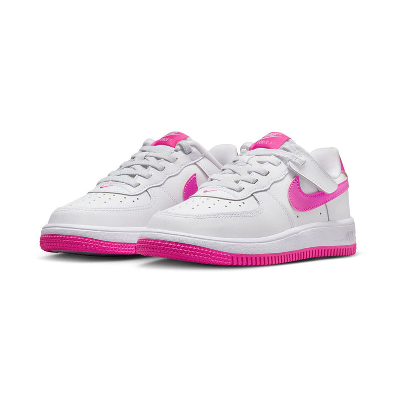 Force 1 Low EasyOn 'White Laser Fuchsia' Little Kids' Shoes