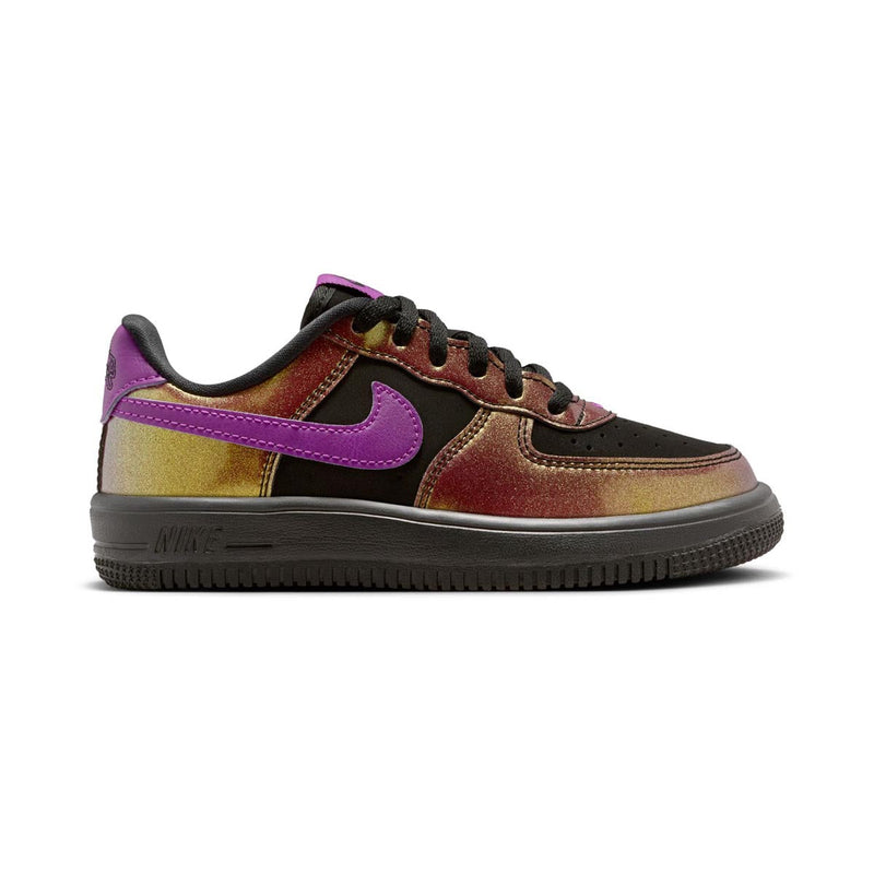 Force 1 Low LV8 4 'Black Bold Berry' Little Kids' Shoes