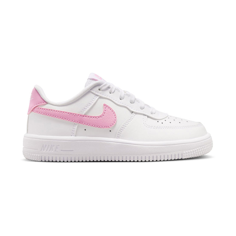 Force 1 Low 'White Pink Rise' Little Kids' Shoes