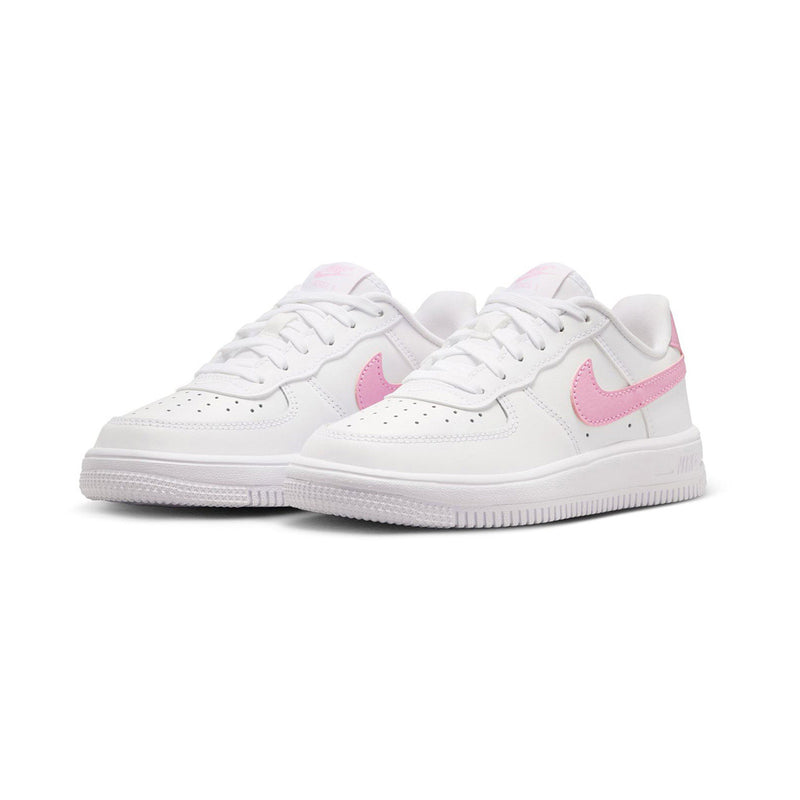 Force 1 Low 'White Pink Rise' Little Kids' Shoes