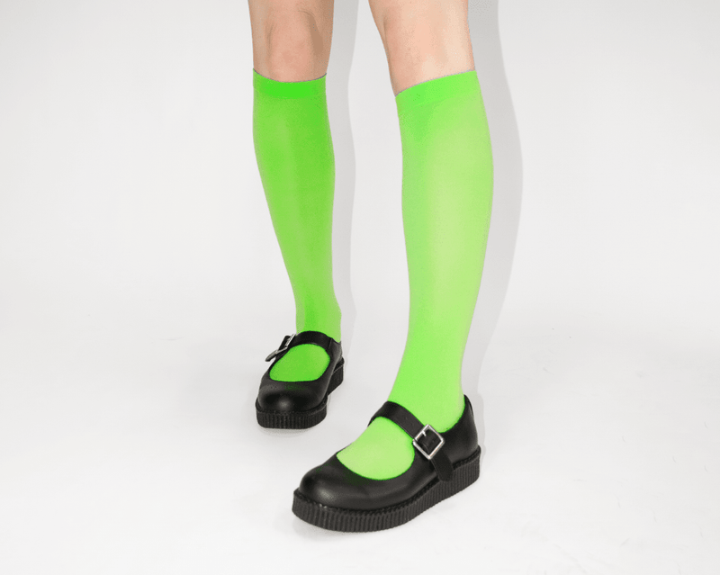 TSK1165 Green Knee-High Nylon Mesh Sock TSK1165-OS
