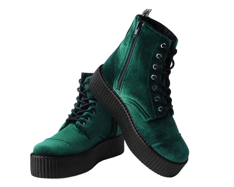 V9759L Green Velvet 7-Eye Viva Mondo Boot