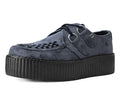 V9981 Grey Faux Suede Interlace Mondo Creeper