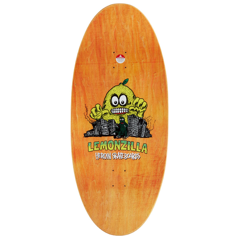 Heroin Lemonzilla Skateboard Deck - 13.50"