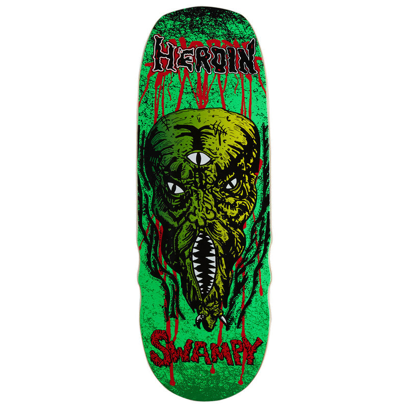 Heroin Swampy KO2 Slime Face Skateboard Deck - 10.60"