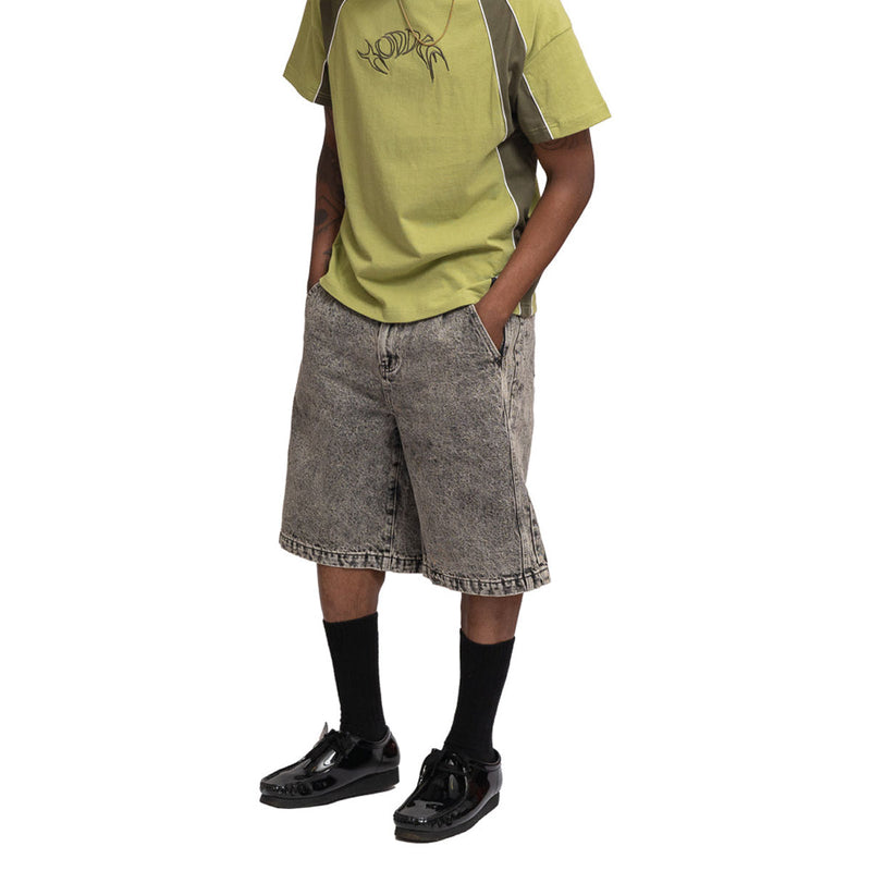 Hoddle Bermuda Shorts - Overdye Grey Denim