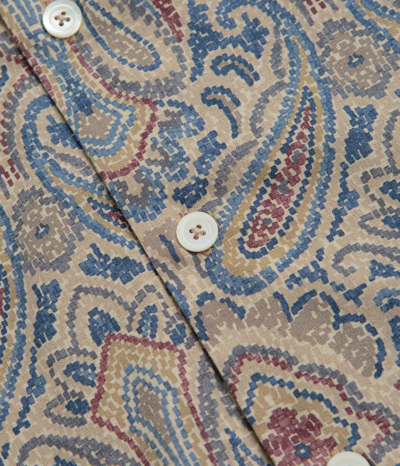 Howlin' Cocktail D’Amore Short Sleeve Shirt in Sand Psych Paisley