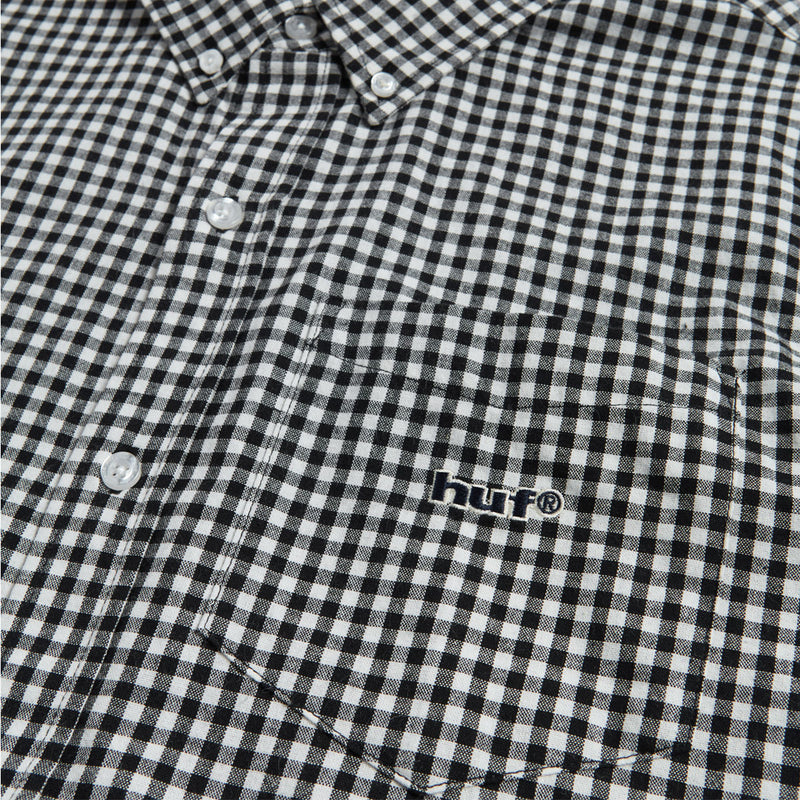 HUF 89 Micro Gingham Oxford Shirt - Black/White