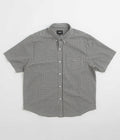HUF 89 Micro Gingham Short Sleeve Oxford Shirt in Black and White