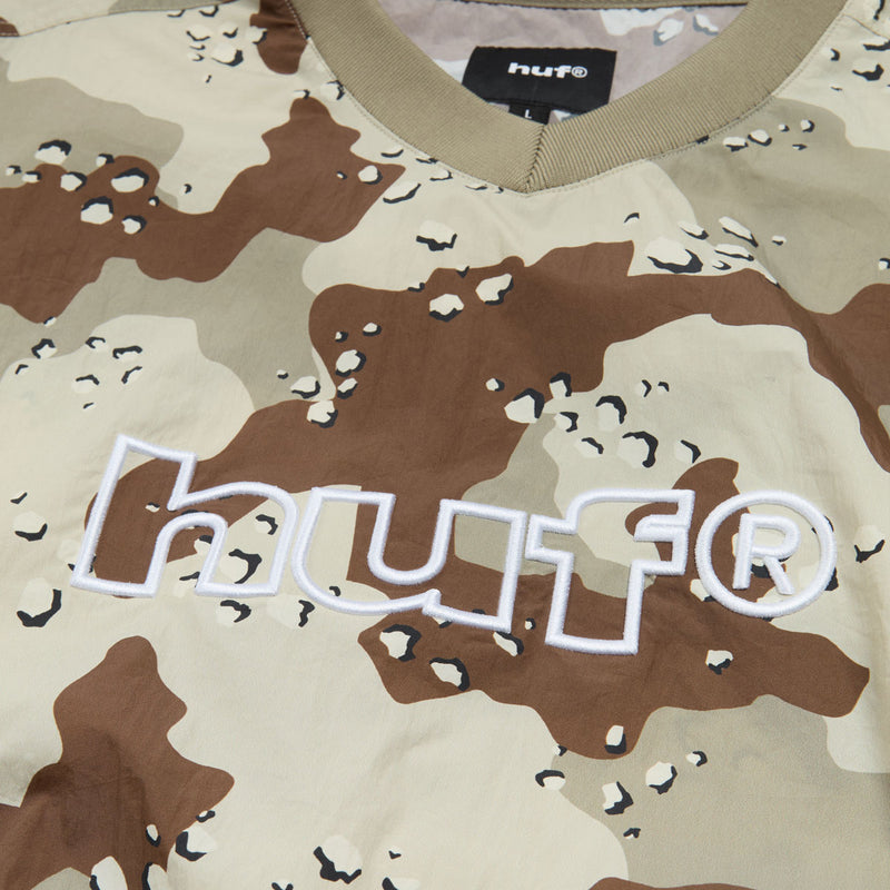HUF 89 Pullover Camo Long Sleeve Wind Shirt - Brown