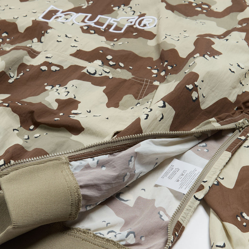 HUF 89 Pullover Camo Long Sleeve Wind Shirt - Brown