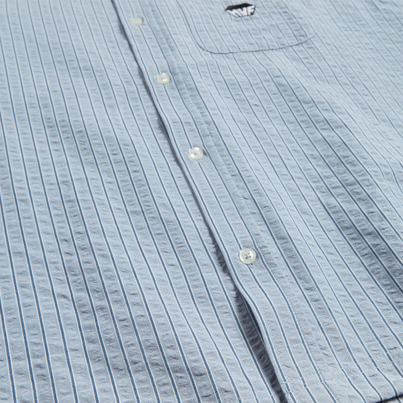HUF Big Block Striped Shirt - Light Blue
