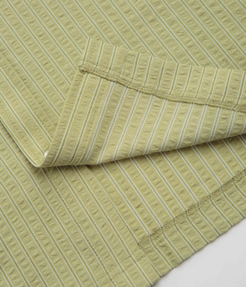 HUF Big Block Striped Short Sleeve Shirt in Dried Herb