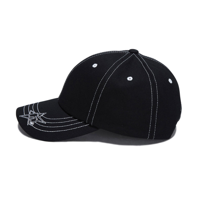 HUF Contrast H Star Snapback Hat - Black