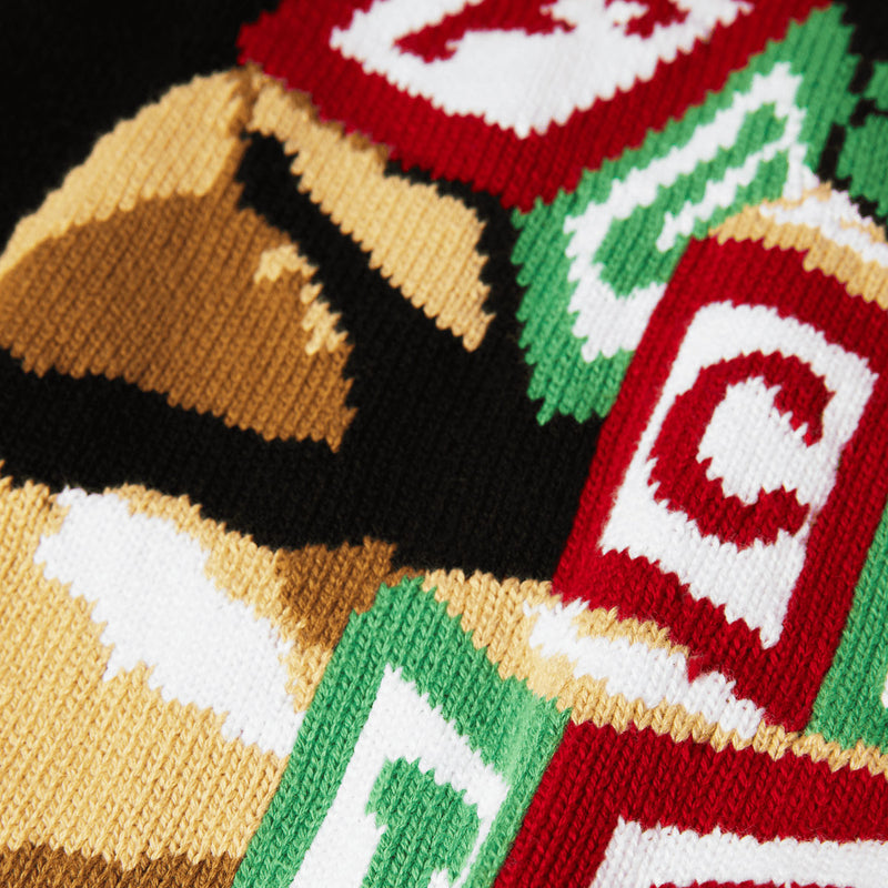 HUF Gift Bear Intarsia Sweatshirt - Black