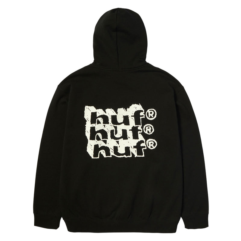 HUF Hand Stacked Hoodie - Black