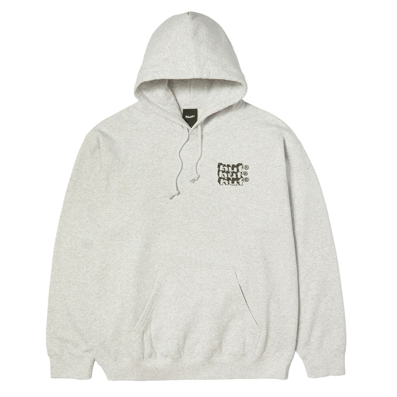 HUF Hand Stacked Hoodie - Heather Grey