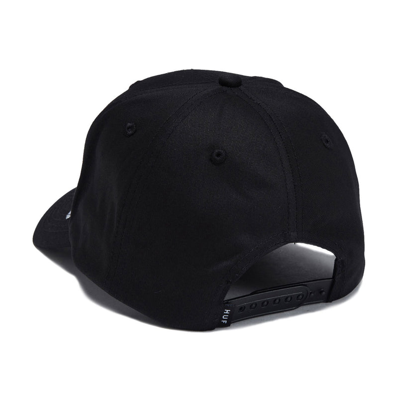 HUF Noble 6 Panel Snapback Hat - Black