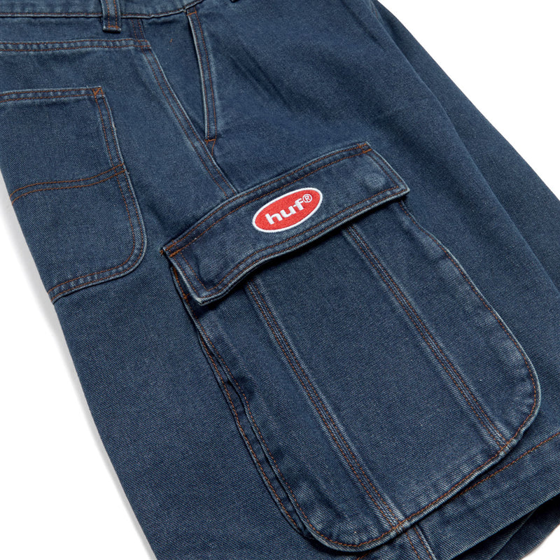 HUF Oval Denim Cargo Shorts - Indigo