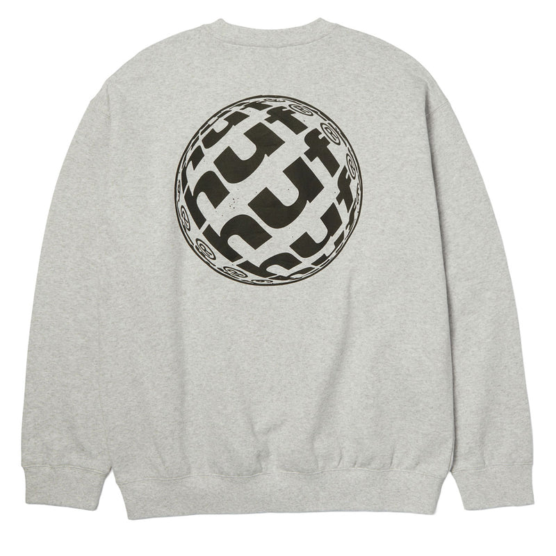 HUF Wide Angle Crew Sweatshirt - Heather Grey